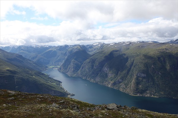 Aurlandsfjorden, вид сверху